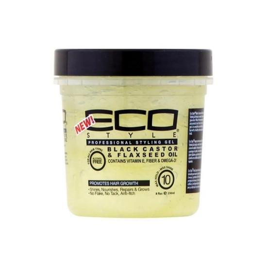 Ecoco Eco Style Black Castor & Flaxseed Oil Styling Gel 8oz