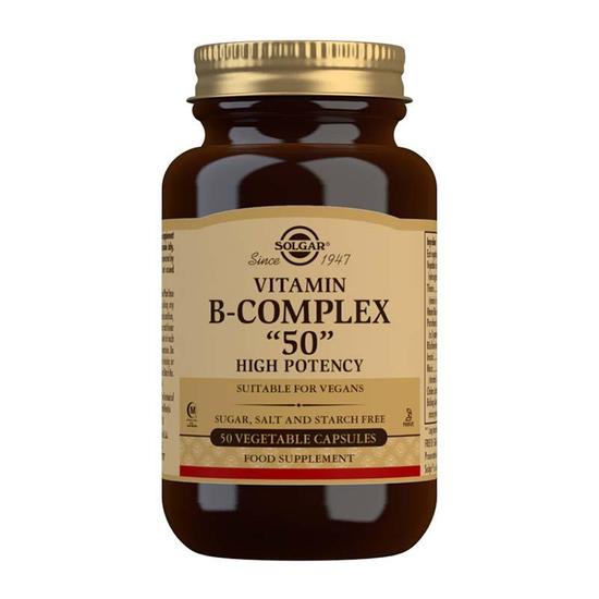 Solgar Vitamin B-Complex "50" High Potency Vegetable Capsules