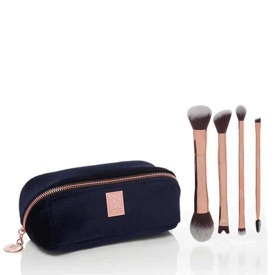SOSU by SJ Dual-Ended Luxury Brush Collection Set Makeup Brushes x 4 + Vanity Bag