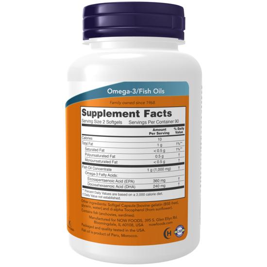 NOW Foods Omega-3 Mini Gels Softgels 180 Softgels