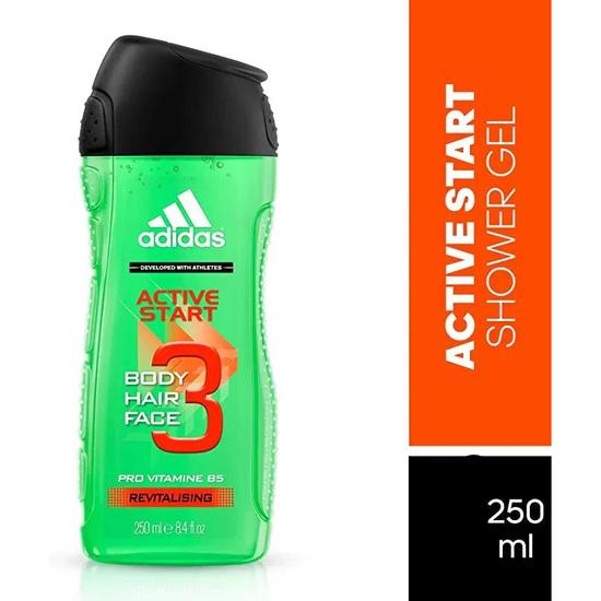 Adidas 3 Active Start Revitalising Shower Gel 250ml