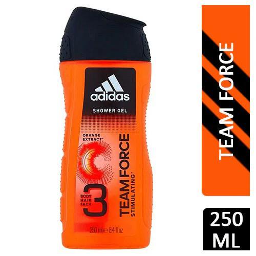 Adidas Team Force 3in1 Shower Gel With Orange Extract 250ml