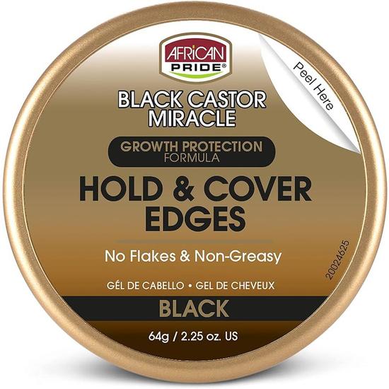 African Pride Black Castor Miracle Hold & Cover Edges Growth Protection 64 g