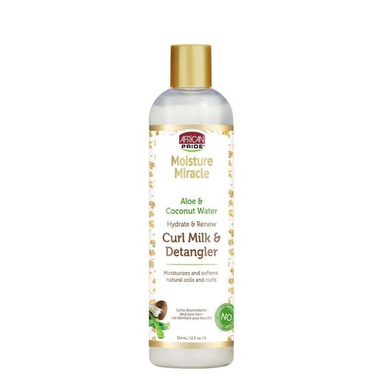 African Pride Moisture Miracle Aloe & Coconut Water Curl Milk & Detangler 354ml