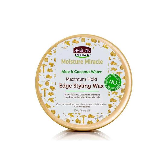 African Pride Moisture Miracle Aloe & Coconut Water Maximum Edge Styling Wax 170g