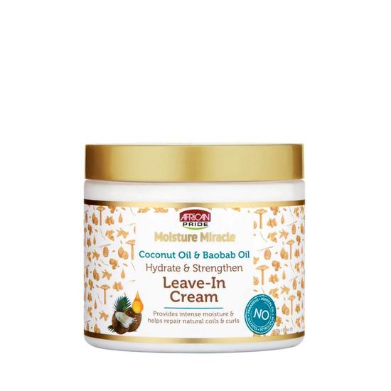 African Pride Moisture Miracle Coconut Oil & Boabab Oil Leave-In Cream 425 g