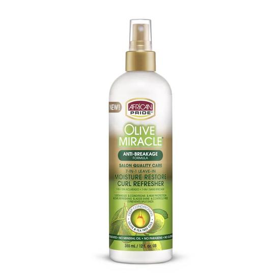 African Pride Olive Miracle Moisture Restore Curl Refresher 355ml