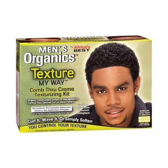 Africa's Best Mens Organics Texture My Way Comb Thru Creme Texturizing Kit 1 Application Kit