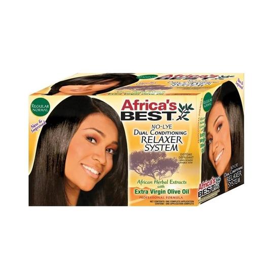 Africa's Best No Lye Dual Conditioning Relaxer System Kit 1 Application / Regular