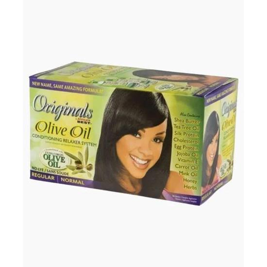 Africa's Best Organics Olive Oil No Lye Conditioning Relaxer Regular 1 Application