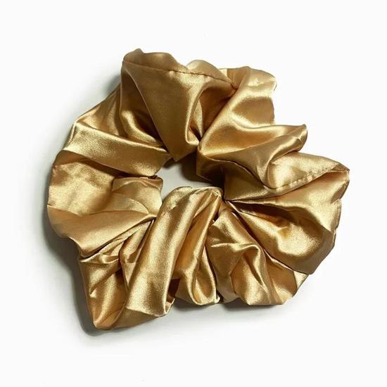 Afroani Gold Oversized Satin Scrunchie