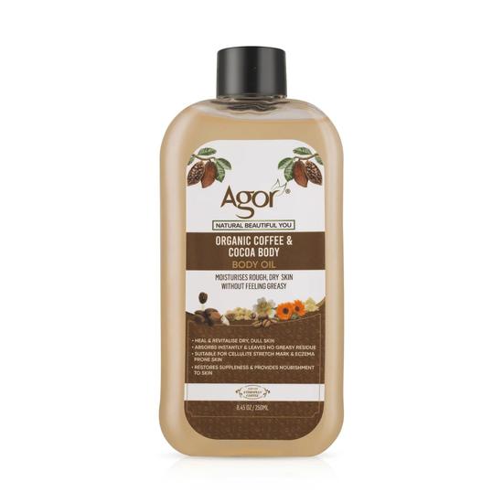 Agor Organic Coffee & Cocoa Body Oil 250ml