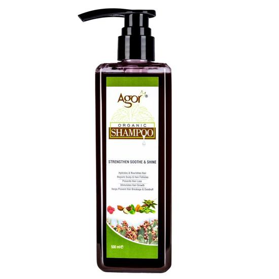 Agor Organic Strengthen Soothe & Shine Shampoo 500ml