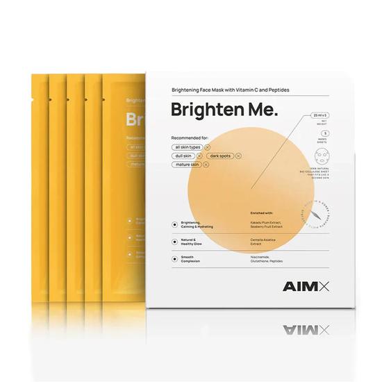 AimX Sheet Mask With Vitamin C "brighten Me" 5 Sheets