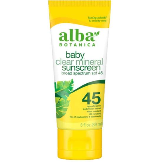 Alba Botanica Baby Sheer Mineral Fragrance Free Sunscreen Lotion SPF 45 89ml