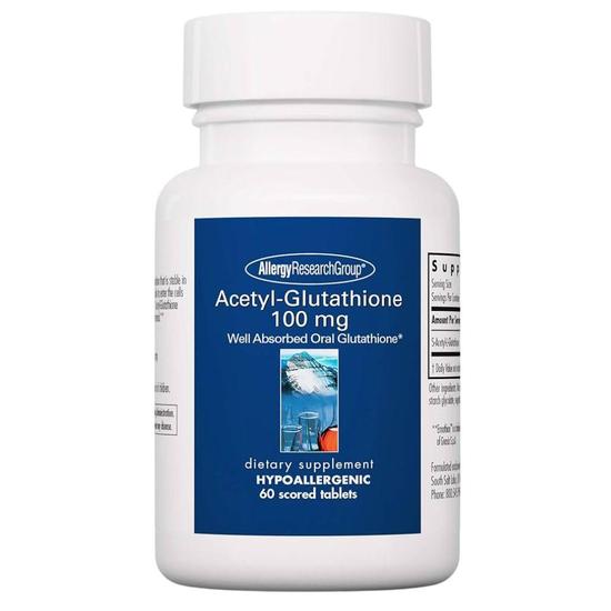 Allergy Research Group Acetyl-Glutathione 100mg Tablets 60 Tablets