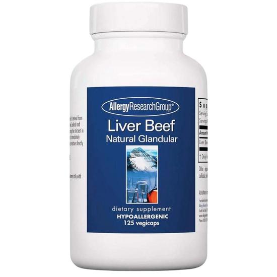 Allergy Research Group Liver Beef Natural Glandular Capsules 125 Capsules