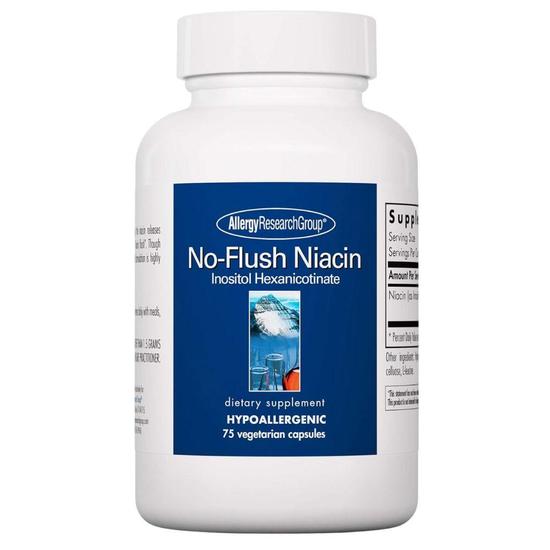 Allergy Research Group No-Flush Niacin 430mg Capsules 75 Capsules