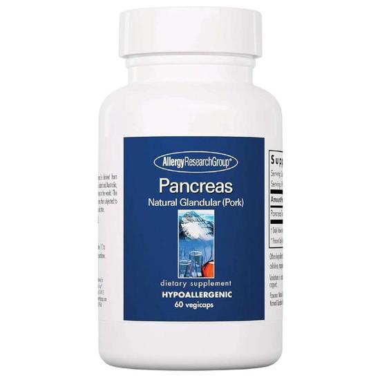 Allergy Research Group Pancreas Pork Natural Glandular Capsules 60 Capsules