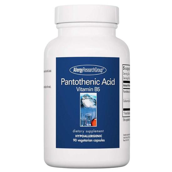 Allergy Research Group Pantothenic Acid Vitamin B5 Capsules 90 Capsules