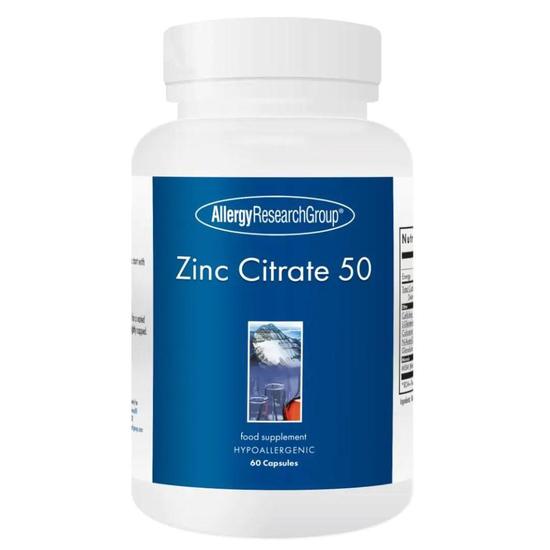 Allergy Research Group Zinc Citrate 50mg Capsules 60 Capsules