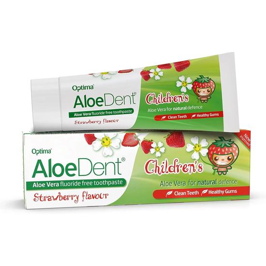 Aloe Dent Aloedent Aloe Vera Flouride Free Toothpaste 50ml / Strawberry Flavour