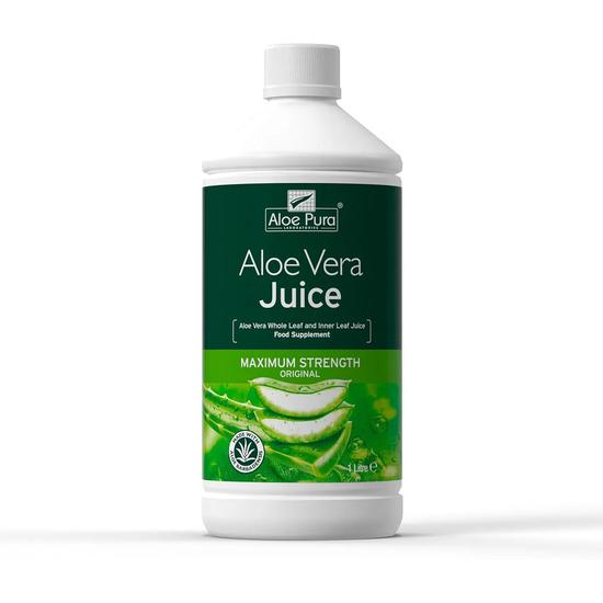 Aloe Pura Bio Active Aloe Vera Juice Maximum Strength Original 1 L