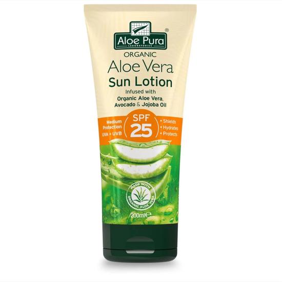 Aloe Pura Organic Aloe Vera Sun Lotion SPF 25 200ml