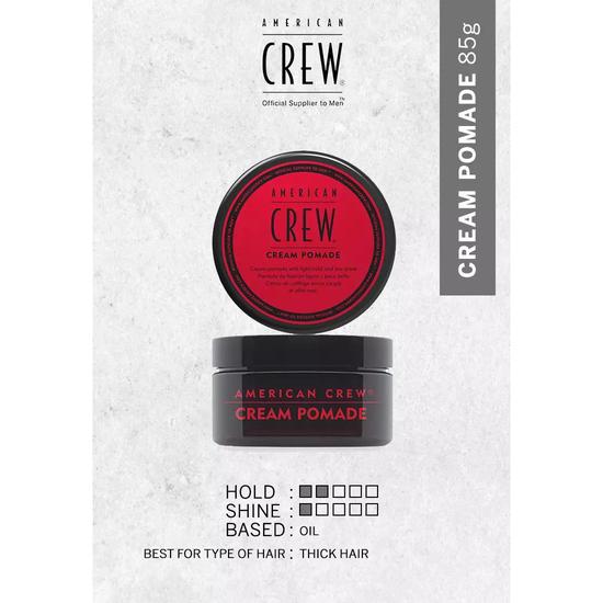 American Crew CREAM POMADE For Natural Low Shine Hold 85 g