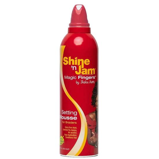 Ampro Shine N Jam Magic Fingers Setting Foam Mousse For Braiders Firm Hold 354ml