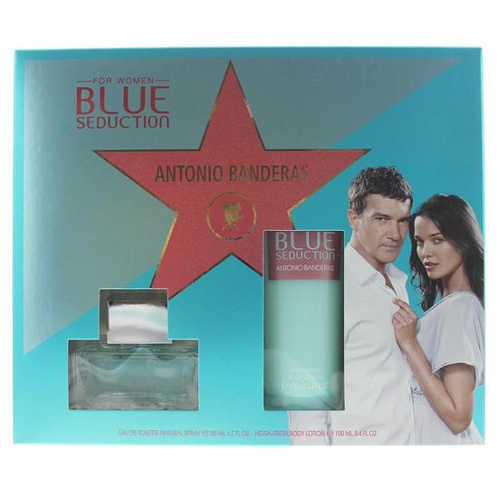 Antonio Banderas Blue Seduction Eau De Toilette 50ml & Body Lotion 100ml Set 50ml