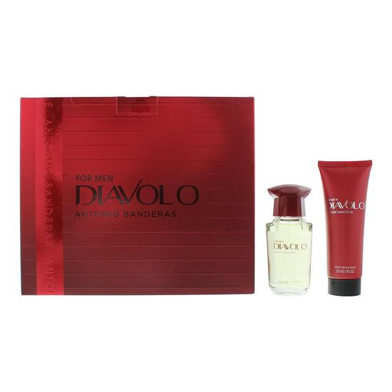 Antonio Banderas Diavolo Eau De Toilette + Aftershave Balm Gift Set 50ml + 75ml