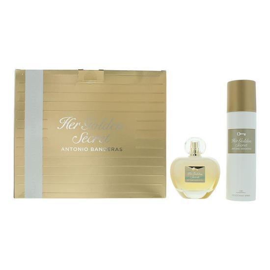 Antonio Banderas Her Golden Secret Eau De Toilette + Deodorant Gift Set 80ml