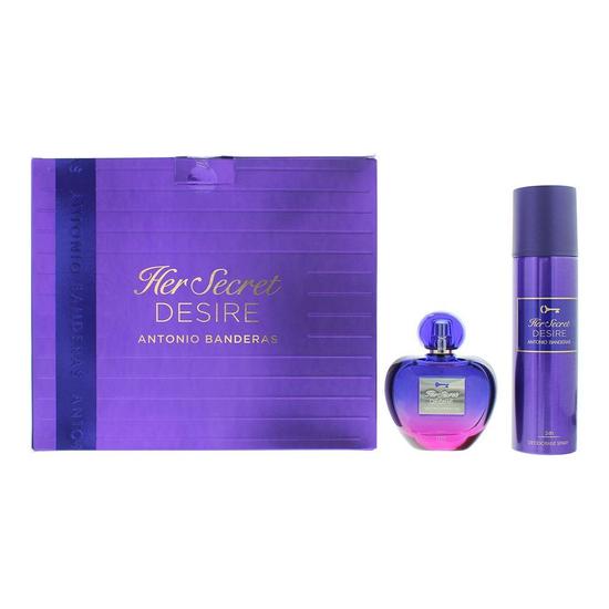 Antonio Banderas Her Secret Desire Eau De Toilette + Deodorant Gift Set 80ml