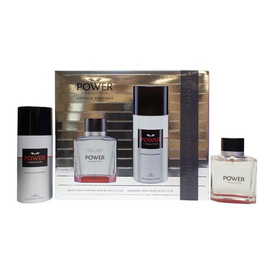 Antonio Banderas Power Of Seduction Gift Set 100ml Eau De Toilette + 150ml Deodorant Spray