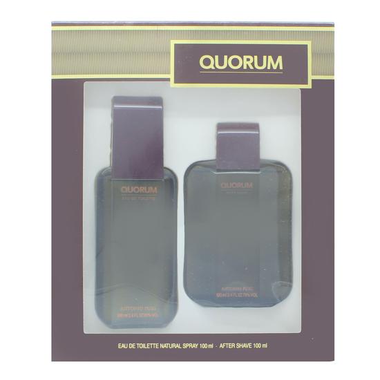 Antonio Puig Quorum Gift Set 100ml Eau De Toilette + 150ml Deodorant Spray