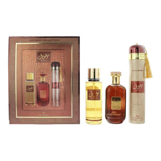 Ard Al Zaafaran Mousuf Set Eau De Parfum 100ml + Perfume Mist 250ml + Air Freshener 300ml