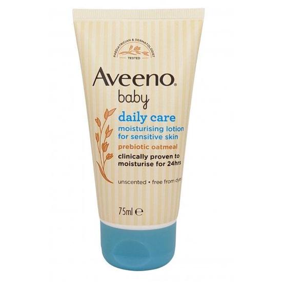 Aveeno Baby Daily Care Moisturising Lotion 24hrs Made With Prebiotic Oatmeal 75ml