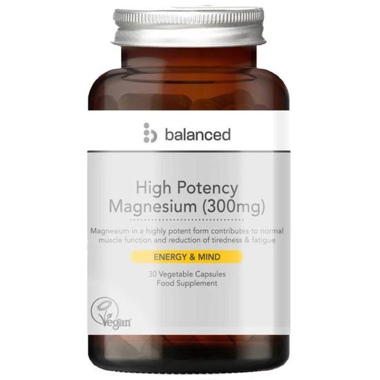 Balanced High Potency Magnesium 300mg Capsules 30 Capsules