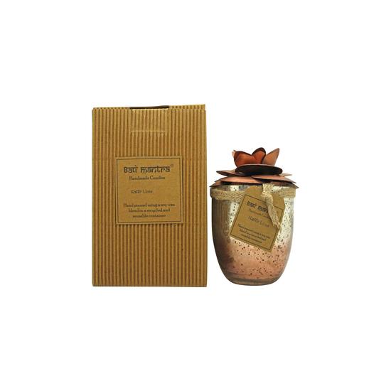 Bali Mantra Camellia Glass Copper Candle