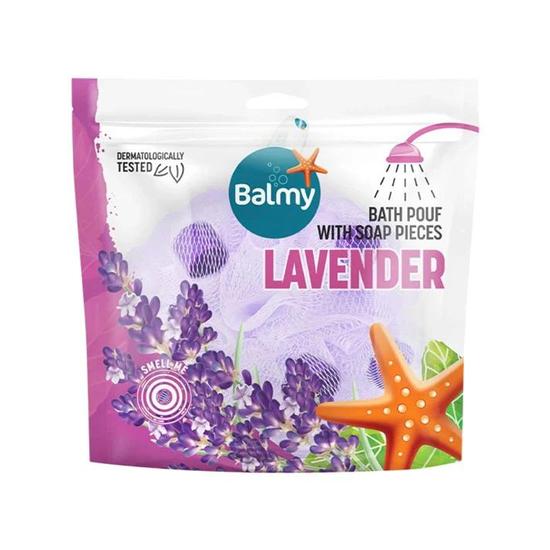 Balmy Naturel Bath Pouffe With Lavender Soap Pieces