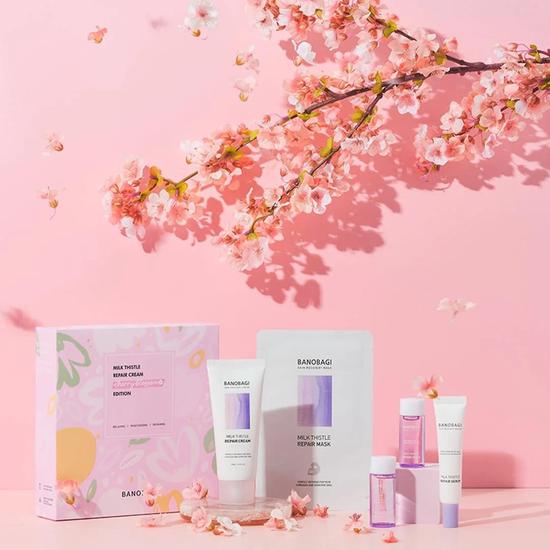 Banobagi Milk Thistle Repair Cream Set Cherry Blossom Edition