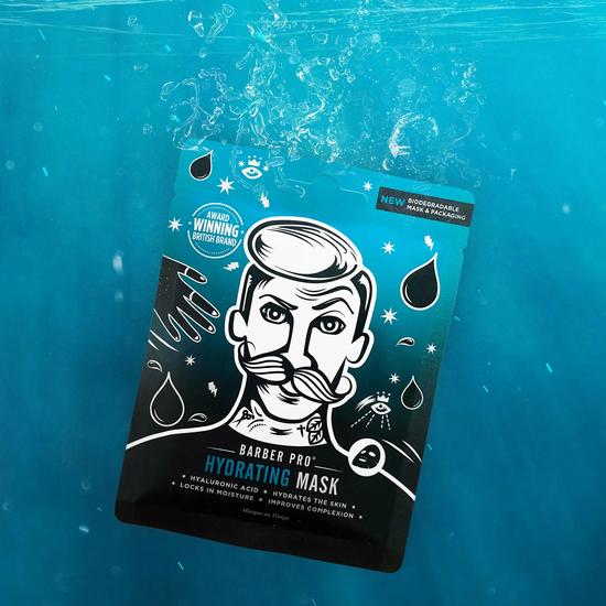 BARBER PRO HYDRATING Face Sheet Mask 100% Biodegradable Pack of 4