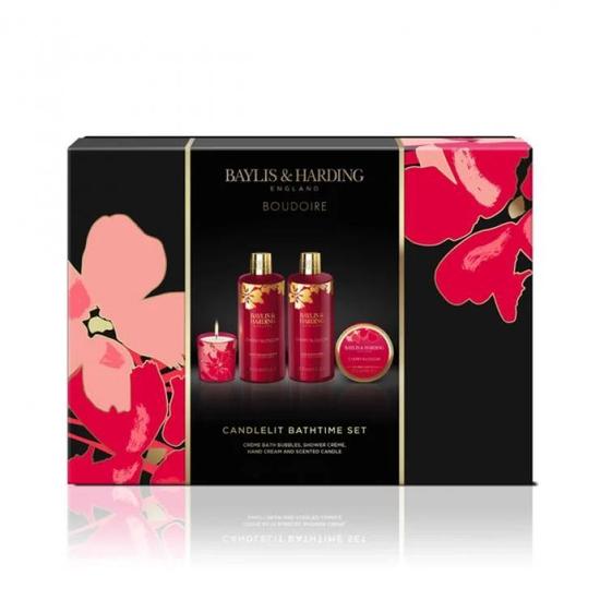 Baylis & Harding Boudoire Cherry Blossom Luxury Candlelit Bathing Gift Set