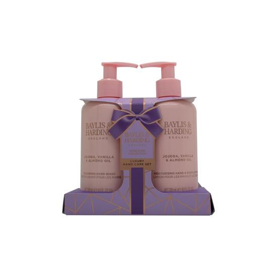 Baylis & Harding Jojoba Vanilla & Almond Oil Gift Set 300ml Hand Wash + 300ml Body Lotion