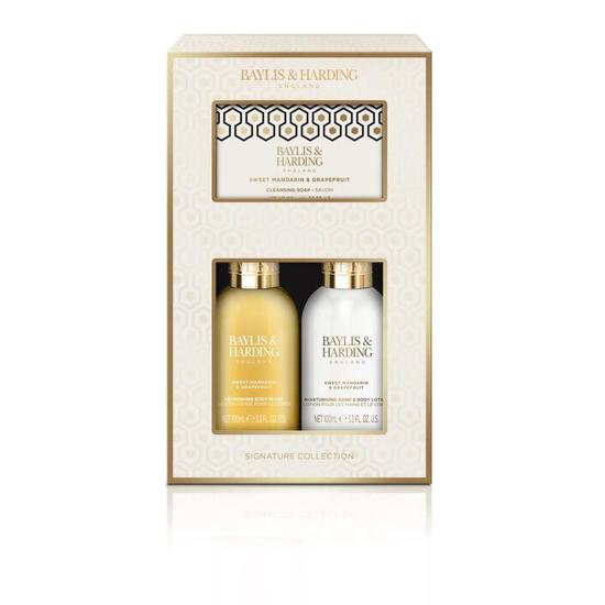 Baylis & Harding Mandarin & Grapefruit Mini Shower Set Shower Gel, Body Scrub & Body Lotion