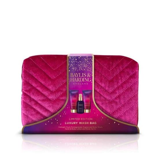 Baylis & Harding Midnight Fig & Pomegranate Deluxe Wash Bag Gift Set