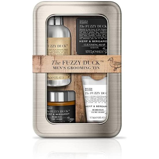 Baylis & Harding The Fuzzy Duck Men's Hemp & Bergamot Luxury Grooming Tin Gift Set