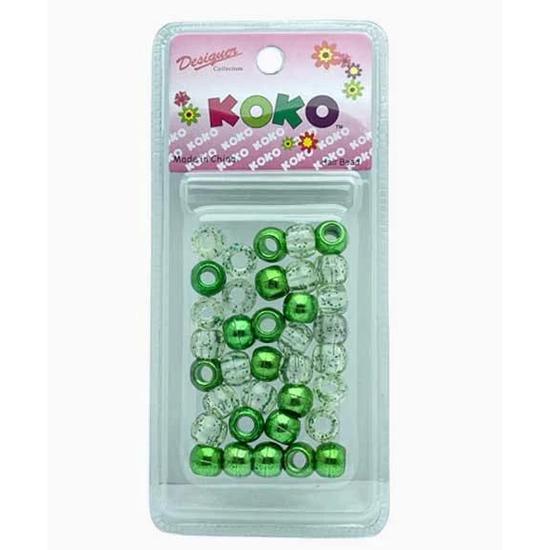 Beauty Collection Designer Collection Koko Hair Beads PB03 Assorted Green