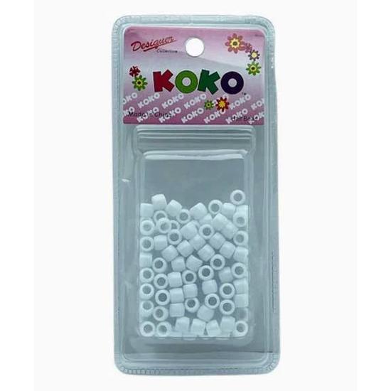 Beauty Collection Designer Collection Koko Hair Beads PB04 Small / White